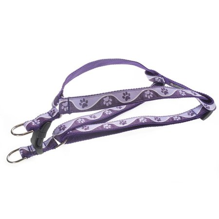 SASSY DOG WEAR Paw Waves Purple Dog Harness Adjusts 18 24 in. Medium PAW WAVE PURPLE3-H